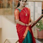 Swasika Instagram – Being traditional at @amma.association general body meeting .
Wearing : @anakhalissa_bridalstudio 
Styled by : @vrinda_sk_ 
Photography: @jithin_verito 
MUA  @nadzmakeover 

#ammameeting #swasikavj #dawanilook #dawani