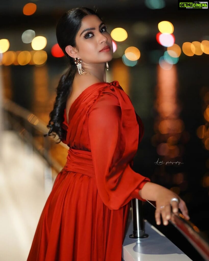Swasika Instagram - Radiant in red, she stands amidst the night, her gown a beacon of elegance amidst the enchanting glow of lights. Stylist : @tharunya_vk Outfit : @houseofemkay Acessories: @lauradesigns.in Photography: @ashique_hisham #swasikavj #redgown #dubai #dubaidays