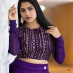 Swasika Instagram - In the vibrant tapestry of life, be bold enough to paint your dreams with hues of purple, for happiness lies not in conformity but in the courageous embrace of one's true colors. Wearing : @riti_boutique Photography: @manugopalclickz #dubai #dubaidays #swasikavj #swasika #purple #purplelove Dubai, United Arab Emirates