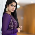 Swasika Instagram - In the vibrant tapestry of life, be bold enough to paint your dreams with hues of purple, for happiness lies not in conformity but in the courageous embrace of one's true colors. Wearing : @riti_boutique Photography: @manugopalclickz #dubai #dubaidays #swasikavj #swasika #purple #purplelove Dubai, United Arab Emirates
