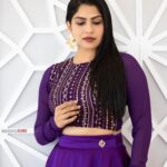 Swasika Instagram - In the vibrant tapestry of life, be bold enough to paint your dreams with hues of purple, for happiness lies not in conformity but in the courageous embrace of one's true colors. Wearing : @riti_boutique Photography: @manugopalclickz #dubai #dubaidays #swasikavj #swasika #purple #purplelove Dubai, United Arab Emirates
