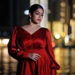 Swasika Instagram - Radiant in red, she stands amidst the night, her gown a beacon of elegance amidst the enchanting glow of lights. Stylist : @tharunya_vk Outfit : @houseofemkay Acessories: @lauradesigns.in Photography: @ashique_hisham #swasikavj #redgown #dubai #dubaidays
