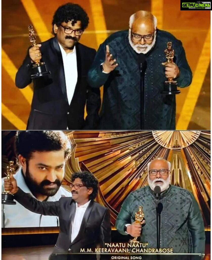 Swathi Deekshith Instagram - R R R 🔥🔥🔥 🐯 INDIAS FIRST EVER #OSCAR for #naatunaatu 🌟✨ Our hearts are filled with pride.. Omg.. this is sooo amazing 🔥🔥🔥 🔥🔥🔥🔥 I feel sooo proud to be a part of indian cinema ❤ Kudos to the entire team … very well deserved.. Huhuuuuuuuuuuuuuuuuuuu.. Huge celebration 🎉 Congratulations #india What an incredible achievement by the team #rrr Thanks for this moment sir 🙏 @ssrajamouli @m._m._keeravani