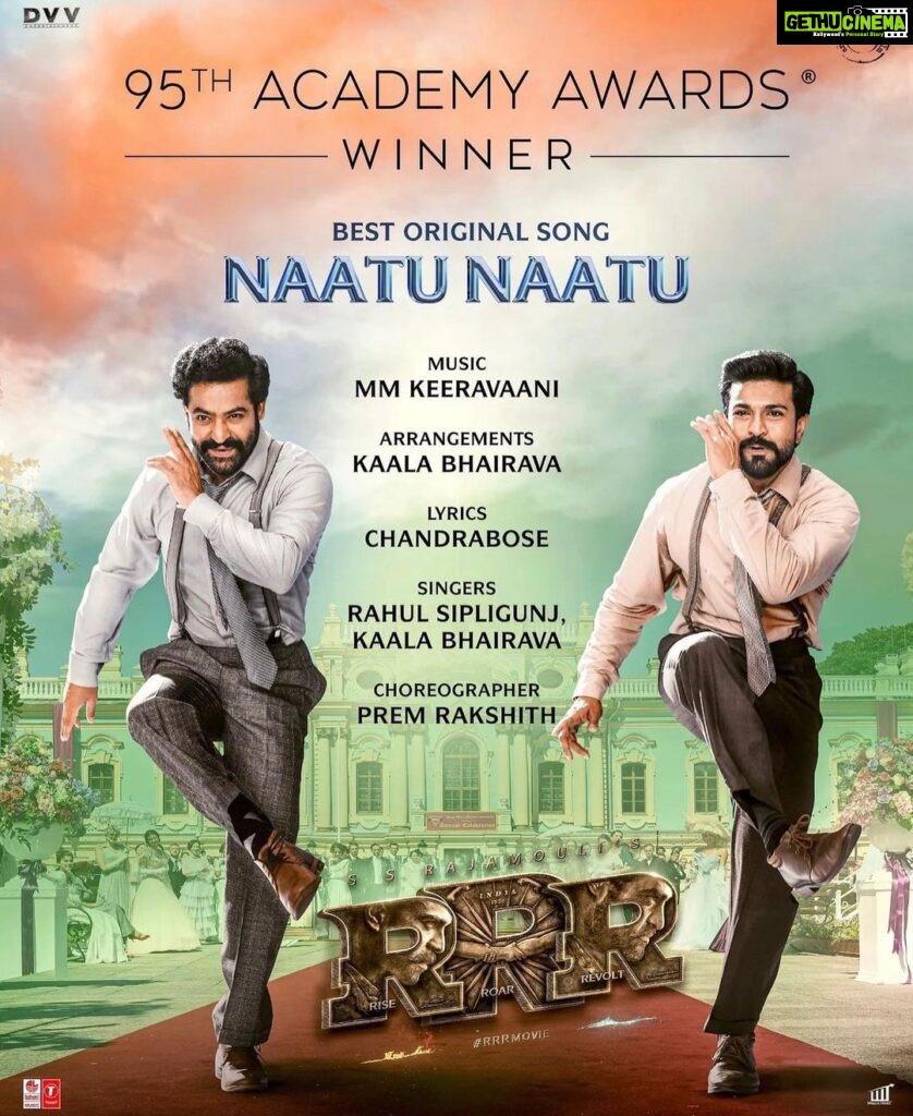 Swathi Deekshith Instagram - R R R 🔥🔥🔥 🐯 INDIAS FIRST EVER #OSCAR for #naatunaatu 🌟✨ Our hearts are filled with pride.. Omg.. this is sooo amazing 🔥🔥🔥 🔥🔥🔥🔥 I feel sooo proud to be a part of indian cinema ❤️ Kudos to the entire team … very well deserved.. Huhuuuuuuuuuuuuuuuuuuu.. Huge celebration 🎉 Congratulations #india What an incredible achievement by the team #rrr Thanks for this moment sir 🙏 @ssrajamouli @m._m._keeravani