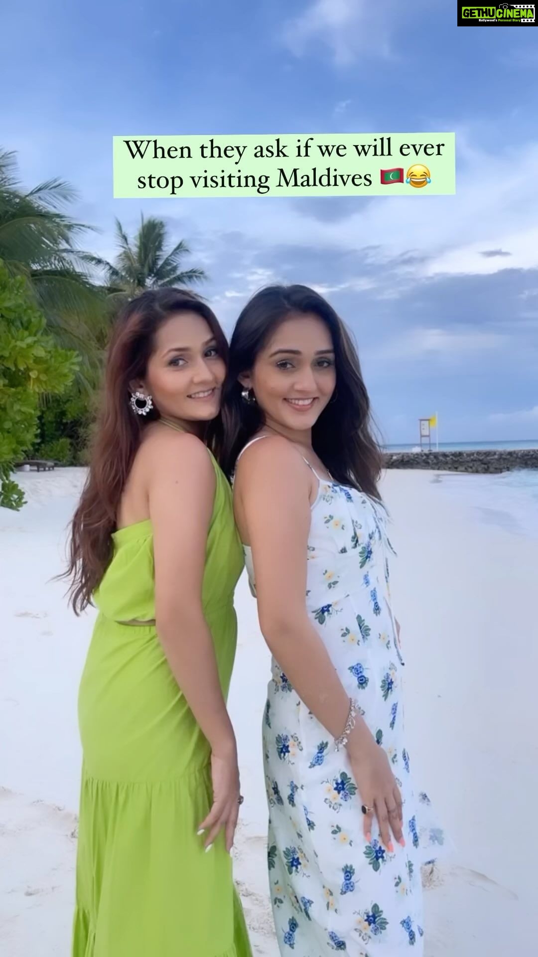 Tanya Sharma Instagram - Us - NO WAY 😌 #reels #reelsinstagram #reelitfeelit #explore #trending #noway #sharmasisters #travel #maldives