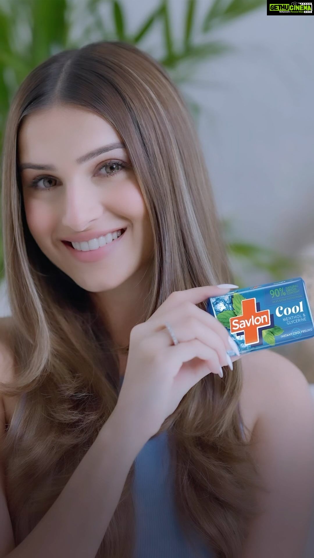 Tara Sutaria Instagram - Making tough choices seem as easy as the summer breeze! The new #SavlonCoolSoap 💙💙 gives me both - an Instant Cool feeling and Soft Skin Too 🌸