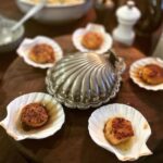 Tara Sutaria Instagram - Chefs P & T cooked up their favs for dinner tonight. Pan seared scallops in lemon butter and black truffle spaghetti with a splash of white wine and cold tomato and burrata on garlic butter toasts.. DIVINE!