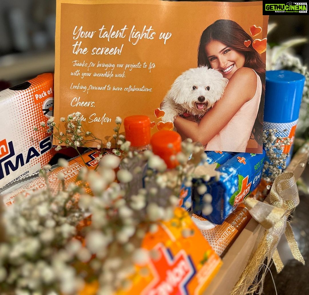 Tara Sutaria Instagram - Awww thank you to the sweetest team at @savlon.india 🧡 It’s been a dream working together over the years. Here’s to more experiences and great work ahead🧡
