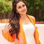 Tejasswi Prakash Instagram - Happy life, happy vibes 🤗 . . . Styled by : @dollaypop Asst : @styledby.siyaaa @xrishikax @garimaaa19 Dress @pocketfulofcherrie Blazer @sazo.in Heel @Londonrag Rings @blingthingstore Earrings @auorstudio @palmonas_official 📸 @visualaffairs_va