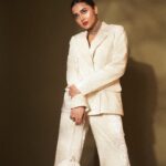 Tejasswi Prakash Instagram - Moving calm 🤍 . . . Styled by: @dollaypop Assisted by: @styledby.siyaaa @xrishikax @garimaaa19 Suit: @labelnishthabansal Potli: @ornatte.in @spiffypublicrelations Jewellery: @vivinia_designer_jewelery @offbeatmediain 📸 @visualaffairs_va