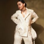 Tejasswi Prakash Instagram - Moving calm 🤍 . . . Styled by: @dollaypop Assisted by: @styledby.siyaaa @xrishikax @garimaaa19 Suit: @labelnishthabansal Potli: @ornatte.in @spiffypublicrelations Jewellery: @vivinia_designer_jewelery @offbeatmediain 📸 @visualaffairs_va