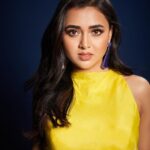 Tejasswi Prakash Instagram - Made you look 😉 . . . Outfit - @ranbirmukherjeeofficial Jewelry- @karishma.joolry Heels - @louboutinworld Styled by - @shaleenanathani Assisted by - @samridhi_.jain 📸 @visualaffairs_va Makeup @kajol_mulani