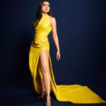 Tejasswi Prakash Instagram - Made you look 😉 . . . Outfit - @ranbirmukherjeeofficial Jewelry- @karishma.joolry Heels - @louboutinworld Styled by - @shaleenanathani Assisted by - @samridhi_.jain 📸 @visualaffairs_va Makeup @kajol_mulani
