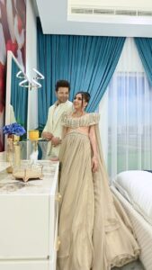 Tejasswi Prakash Instagram - Welcome to our new home in Dubai! We are so happy to announce that Karan and I have invested in our dream home with @danubeproperties! It’s a luxurious apartment in the heart of Dubai and the best part is that it’s fully furnished so all we have to do is - pack our luggage and move in every time we come to Dubai! 

Thank you @rizwan.sajan for guiding us to make this happen 🏠🔑

#danubeproperties #homeawayfromhome