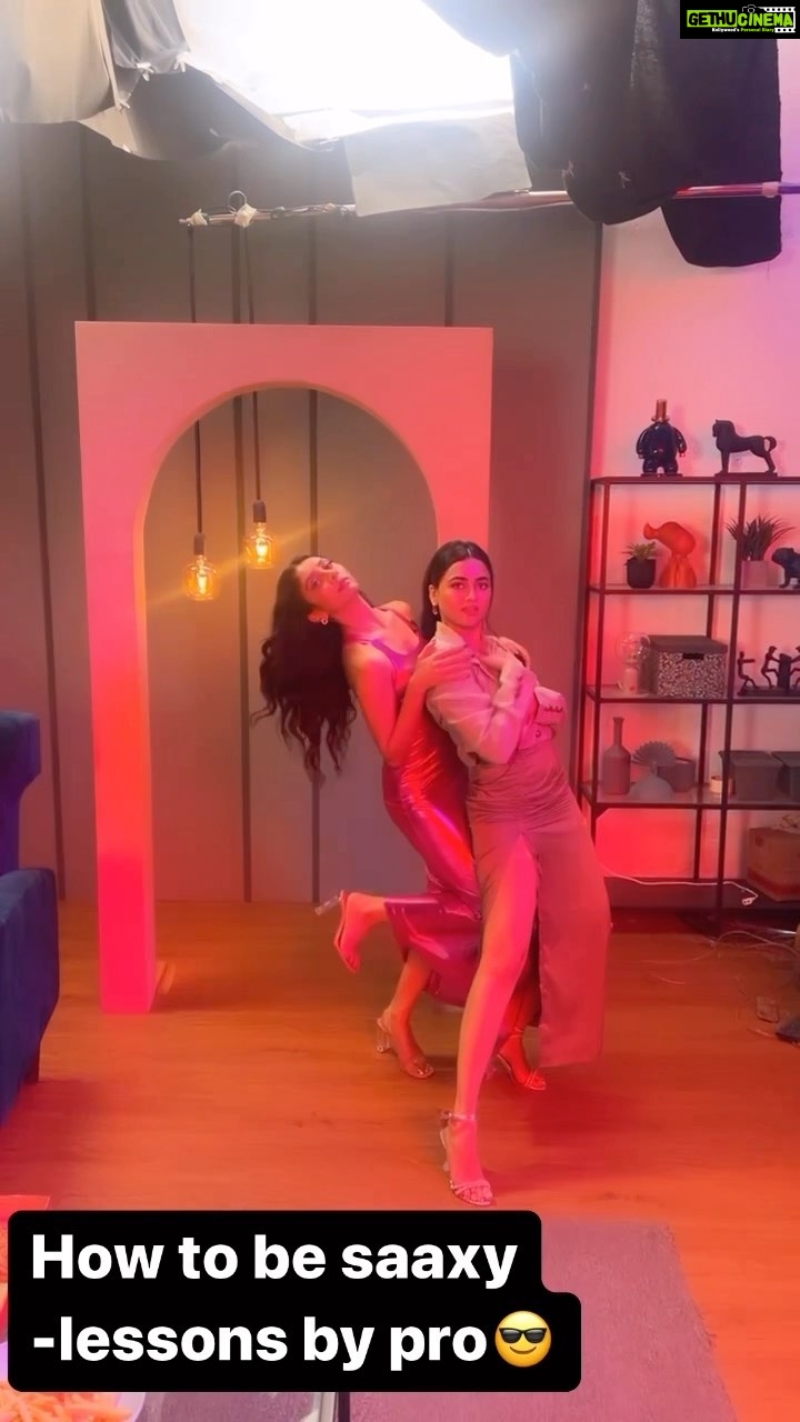 Tejasswi Prakash Instagram - Winter classes batch starting soon by the goddesses of saaaxxxyyyy @dollysingh @tejasswiprakash ✌️ . . . Outfit: @nan.thelabel Styled by: @stylebysugandhasood Assisted by: @styleitupwithmicheala