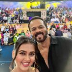 Tejasswi Prakash Instagram - Ab yeh khiladi milenge “school college ani life” mein… Near your theatres 14th April Promotion begins 😇 @itsrohitshetty