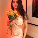 Tejasswi Prakash Instagram - Different stories different struggles But we all bloom 🌻 Styled by @natashaabothra Outfit @aveka.in Jewellery @tuluaindia