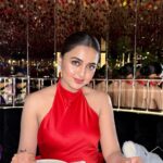 Tejasswi Prakash Instagram - Blessed 😇 Thank you for all the love And your beautiful wishes ♥️ Styled by @natashaabothra With @priyankaa.a_91 @mausmi_mitra_ Outfit @houseofcb Jewellery @mozaati Shoes @augusthaofficial