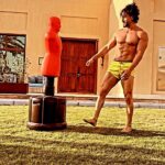 Tiger Shroff Instagram – Found a new friend 😅he let me kick his ass😅🌪️