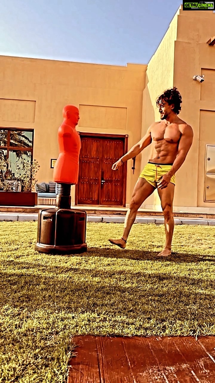 Tiger Shroff Instagram - Found a new friend ๐
he let me kick his ass๐
๐ช๏ธ