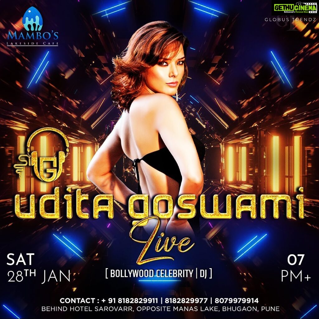 Udita Goswami Instagram - See ya again Pune! My fav city to drive to. 28th of Jan Saturday. Let’s rock and roll. 🤟🏽❤ @mamboslakesidecafe @djronald2712 @deejay_mack_