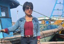 Vanitha Vijayakumar Instagram - Meet Assistant commissioner of police vyjayanthi #newfilm #newbeginnings #tamilfilm #actorslife Kasimedu-Kasimedu Fishing Harbour