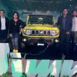 Vanitha Vijayakumar Instagram - Proud and honoured to have Officially unveiled the newgen off-road vehicle from #maruthisuzuki #jimny #bloodysweet ❤️ Vishnu Cars