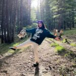 Veebha Anand Instagram - Chalo wapas!!😂🦋⛰️🤸‍♀️