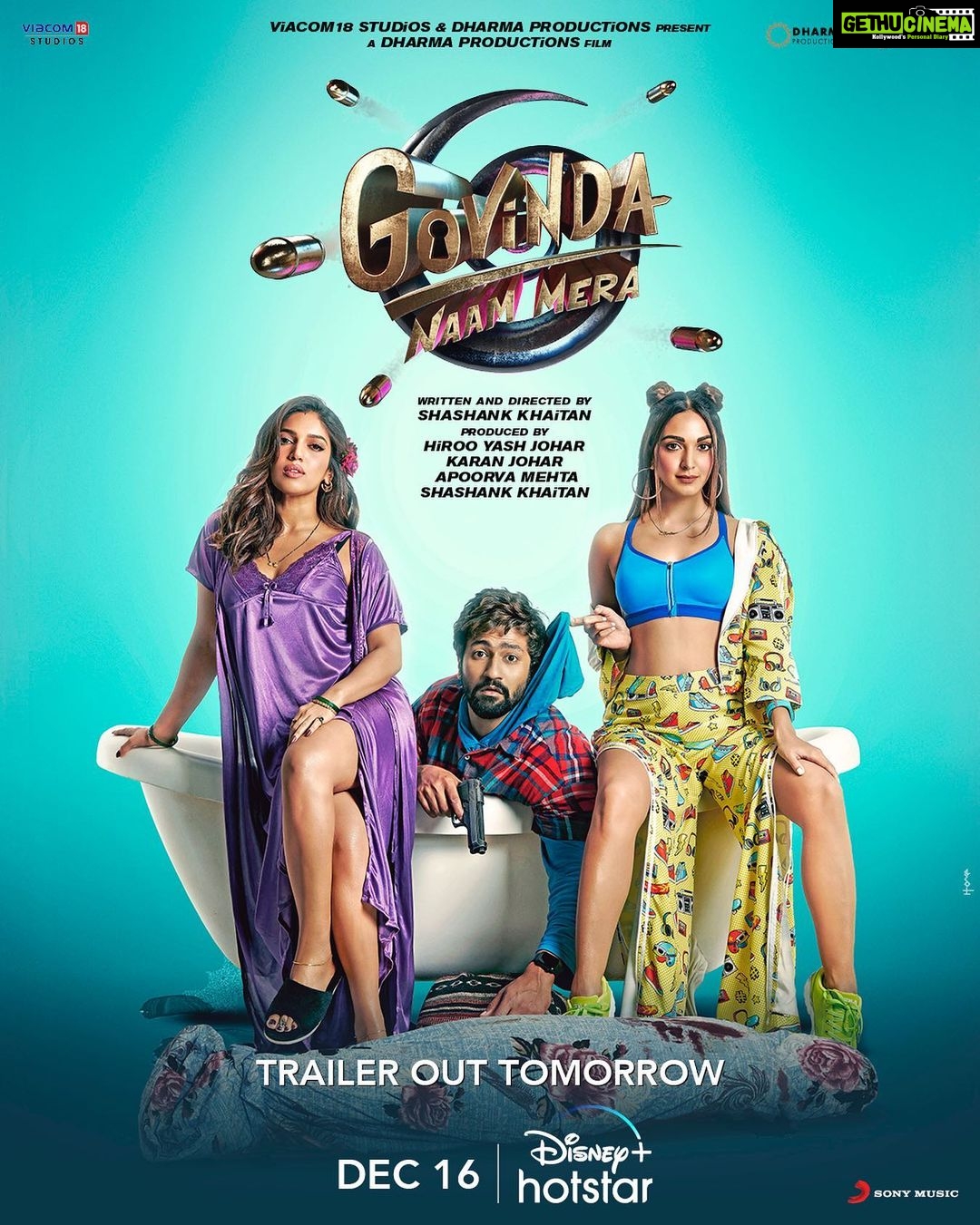 Vicky Kaushal Instagram - TRAILER OUT TOMORROW!!! 🍿🍿🍿 #GovindaNaamMera. #GovindaNaamMeraOnHotstar streaming from 16th Dec, only on @disneyplushotstar! @karanjohar @apoorva1972 @ajit_andhare @bhumipednekar @kiaraaliaadvani @shashankkhaitan @viacom18studios @dharmamovies @mentor_disciple_films @sonymusicindia