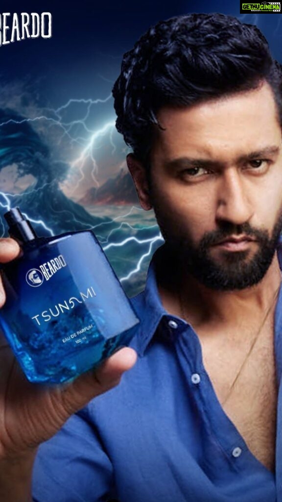 Vicky Kaushal Instagram - ⚠⚠Caution! The TSUNAMI has arrived!🔥🌊🌊 You can get caught in the storm....or you can BE the storm! 🌪🔥🔥 #Beardo #BeBeardo #TsunamiEDP #ad