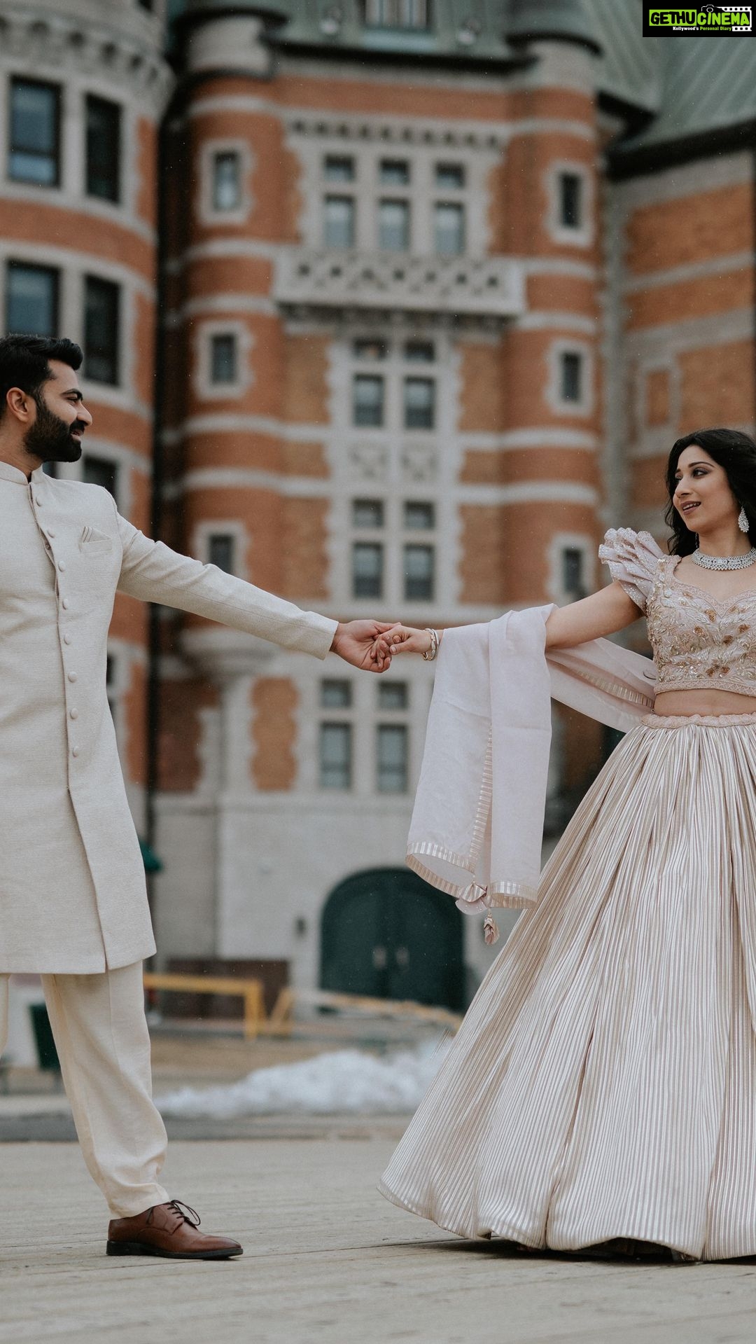 Vrushika Mehta Instagram - A Fairytale romantic affair ❤️ ♾️ . Location: @fairmontfrontenac Wearing: @chandanfashion Shot & edited by: @drew.daoud @lavinder.fields #reelitfeelit #feelitreelit #rabhdivrushyy #love #wedding