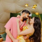 Vrushika Mehta Instagram - Taking a twirl in my sunny yellow dress with my love by my side 💃🏼❤️ What's your favourite colour to wear with your special someone? Share in the comments below! ☀️💛 . An amazing weekend spent at @birchwoodluxurycamping ❤️ #instagood #photooftheday #vrushikamehta