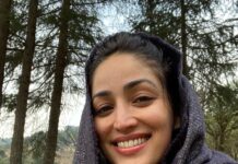 Yami Gautam Instagram - Himachal in my ❤️🌲 And this head-scarf styled with so much love by my pretty mummy ❤️ #nofilter