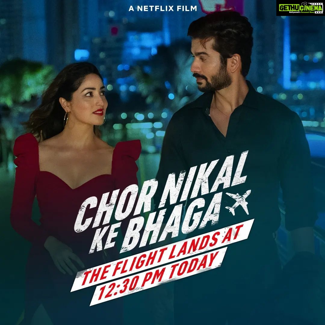 Yami Gautam Instagram - This is the final call for all the passengers boarding the flight #ChorNikalKeBhaga. @sunsunnykhez looks like we are ready to take off! #ChorNikalKeBhaga premieres at 12:30pm only on @netflix_in! @sunsunnykhez @netflix_in @maddockfilms @sharadkelkar @indraneilsengupta @ajaysinghmail #DineshVijan @amarkaushik @sirajahmed381 @vishalmishraofficial @rashmeetkaur
