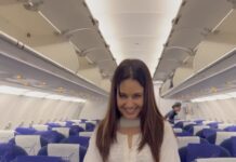 Yuvika Chaudhary Instagram - Pictures blur hai but I can only see love and happiness ❤️Thanku everyone for the love and u guys r rockstar Thanku @indigo.6e and u guys have the best staff