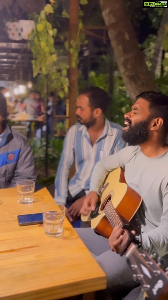 Abhirami Suresh Instagram - All about last night ✨🤍 we were so glad to have you in our haven.. ✨ Such genuine musicians, jamming, vibing and indulging in the bliss of the moment ✨🥰 Thank you gentlemen, Hoping to see you soon again.. Love, Team UUTOPIA ✨ . . . #uutopianstories #uutopianjournal #cafeuutopia #uutopia #panangad #cafekochi #kochi #kochigram #kochidiaries #kochifood #instagood #music #jamming #artjamming Cafe Uutopia