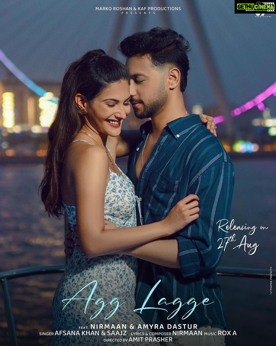 Afsana Khan Instagram - AGG LAGGE releasing 27th Aug ❤️🔥 feat @nirmaan01 & @amyradastur93 💕 Sung by @itsafsanakhan & @saajzofficial Lyrics & composer @nirmaan01 Music producer @rox_a_official Directed by @amitprasher DOP @dopshoeb Choreographer @burtonritchie Produced & present by @markoroshan @kafproductionsindia Amyra's manager @anusshiarorah Casting by @niharika_masih @gleameofficial Production karanysfp @akshaykapoor301 @gourvkuumartuli.ysfp @jaimshr Costume @thenanditakohli @stylingbynandita Poster @posterperfecto Media partner @netmediaofficial @believemusicindia team @itsjaggy @malkeet__aulakh @rjaditya99 #afsanakhan #nirmaan #amyaradastur #agglagge #kafproductions Dubai, United Arab Emirates