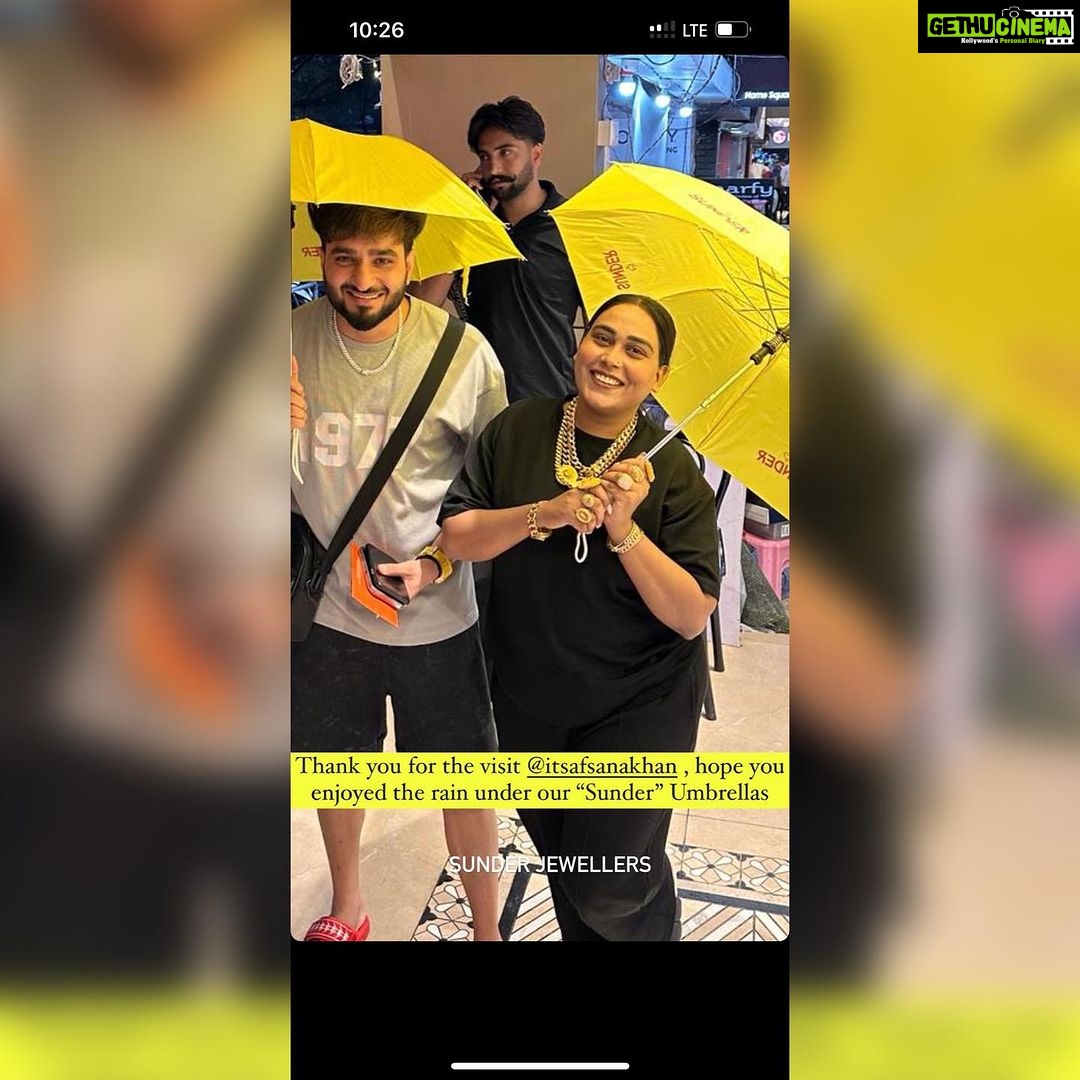 Afsana Khan Instagram - 🌧️ ☔️ Enjoy Afsaajz💕 Sunder Jewellers