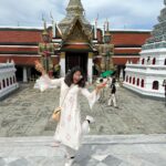 Aishwarya Sharma Bhatt Instagram - Brought India in Bangkok ❤️ with my love @bhatt_neil 😘😇 Outfit: @budandtulip Styling: @styling.your.soul #aishwaryasharma #neilbhatt #bangkok #indainattire #thegrandpalace #grandpalacebangkok #ancientplace #thailanddiaries Grand Palace: Royal Chapel of the Emerald Buddha