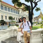 Aishwarya Sharma Bhatt Instagram - Brought India in Bangkok ❤️ with my love @bhatt_neil 😘😇 Outfit: @budandtulip Styling: @styling.your.soul #aishwaryasharma #neilbhatt #bangkok #indainattire #thegrandpalace #grandpalacebangkok #ancientplace #thailanddiaries Grand Palace: Royal Chapel of the Emerald Buddha