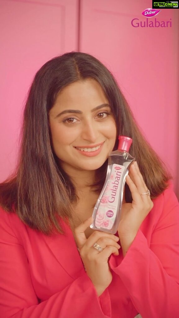 Aishwarya Sharma Bhatt Instagram - As an actor, heavy makeup can irritate my skin. That’s why I rely on Dabur Gulabari - my all-in-one cleanser, toner, and moisturizer. It’s natural and gives me that #GulabariGlow. Plus, I even use it to make my own face pack! Try it out for yourself. Available on Purplle and at your nearest store. #DaburGulabari #NaturalSkinCare #roseextracts #natural #cleanser #toner #moisturizer