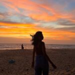 Anaswara Rajan Instagram - The sky, sunset and the moon 🌙✨