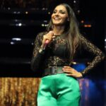 Andrea Jeremiah Instagram - #throwback to some of my fave stage looks, all #selfstyled by moi 🥰🥰🥰 Which one do you like ??? #tbt #throwbackthursday #onstage #concert #tamil #tamilcinema