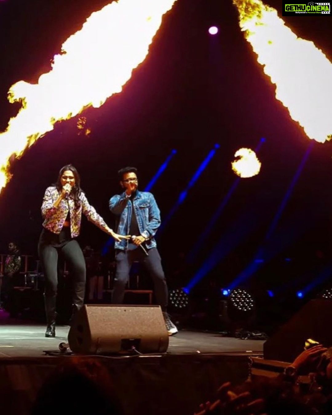 Andrea Jeremiah Instagram - And itβs a #wrap for #highonyuvan2023 β€οΈβπ₯β€οΈβπ₯β€οΈβπ₯ Much love to all the lovely people who came to our shows π€π€π€hope to see you soon πππ #tamil #music #onstage #live #yuvan #andreajeremiah #tour #band #musician