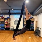 Andrea Jeremiah Instagram - Finding my zen @thedivayoga 📸 @sarvesh_shashi #yoga #asana #aerialyoga #shotoniphone