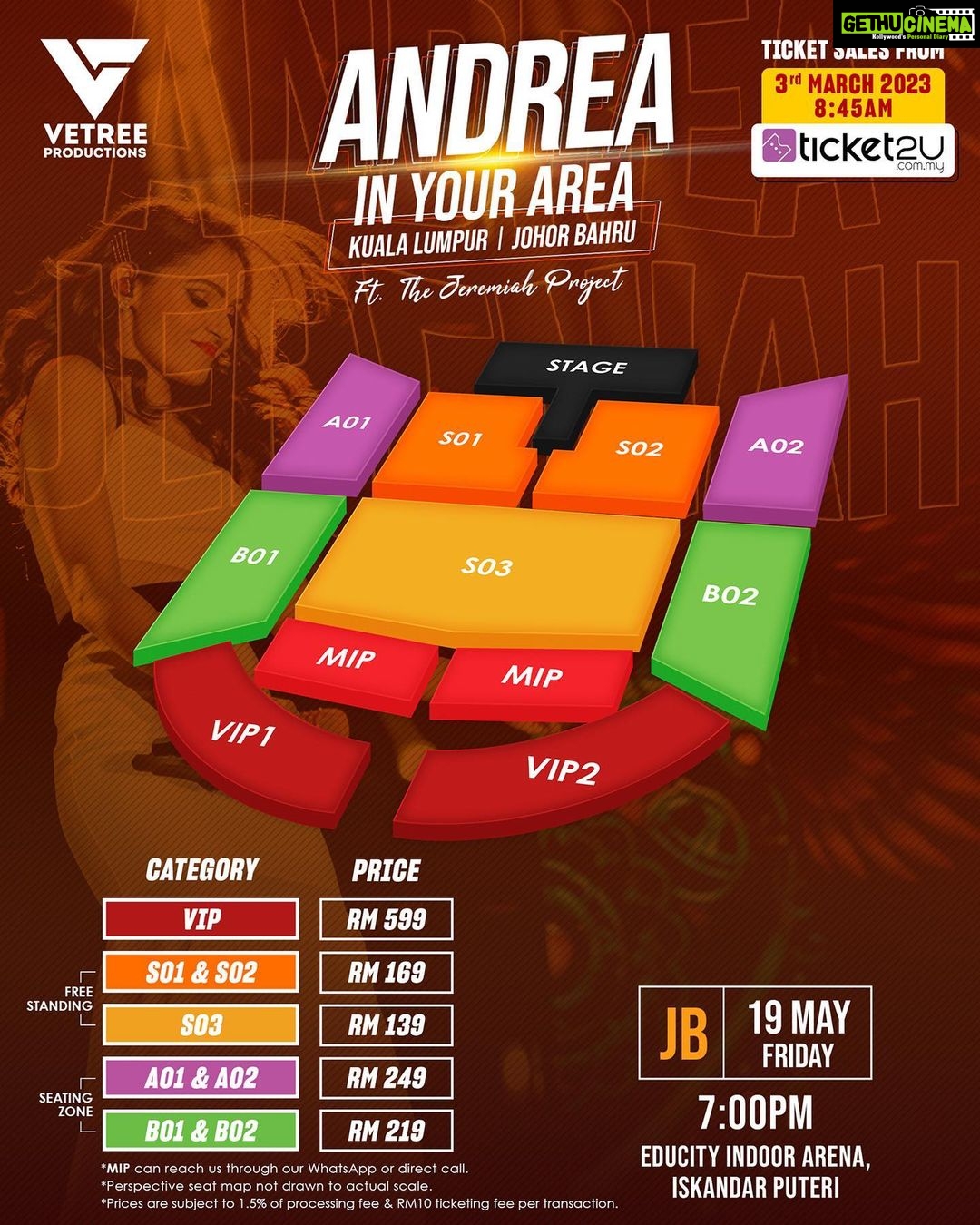 Andrea Jeremiah Instagram - #KL & #JB are you ready for Andrea In Your Area ???ππ»ππ»ππ» Get ready to rock the night away with me & #thejeremiahproject πΈπ₯ποΈ Johor Bahru: 19th May 2023 | 7:00pm EduCity Indoor Arena Kuala Lumpur: 20th May 2023 | 7:00pm Stadium Malawati Indoor, Shah Alam ποΈ Mark your calendars and snag your tickets from 3rd March 2023 (8.45am). Brought to you by: @vetree.production #thejeremiahproject #andreajeremiah #andrealiveinconcert #AndreaInYourArea #vetreeproductions #kualalumpur #malaysia #tamil #music #band #musician