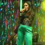 Andrea Jeremiah Instagram - Look like a popstar🌟🌟🌟 Vibe like a rockstar☄️☄️☄️ Thank you @rivieravituniversity for having us, last nite was 🔥🔥🔥 📸 @srisan1213 MUH @prakatwork #thejeremiahproject #onstage #live #band #music #musician