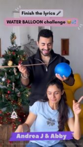Andrea Jeremiah Instagram - Merry Xmas one & all 🤗🎄❤️ 

Here’s a lil Xmas surprise from @abbyvofficial & yours truly 🎅🏼🎅🏼🎅🏼 

📹 @soondah_wamu