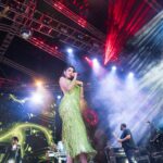 Andrea Jeremiah Instagram - Salem 💚💚💚 We partied hard 💥💥💥 Thank you for being an amazing audience & staying patient through our technical difficulties… lots of love to each & every one of you 😘😘😘 📸 @rp3825 MUH @scarlet_makeup_artisty #thejeremiahproject #live #tamil #music #band #onstage #salem #andreajeremiah #andrea