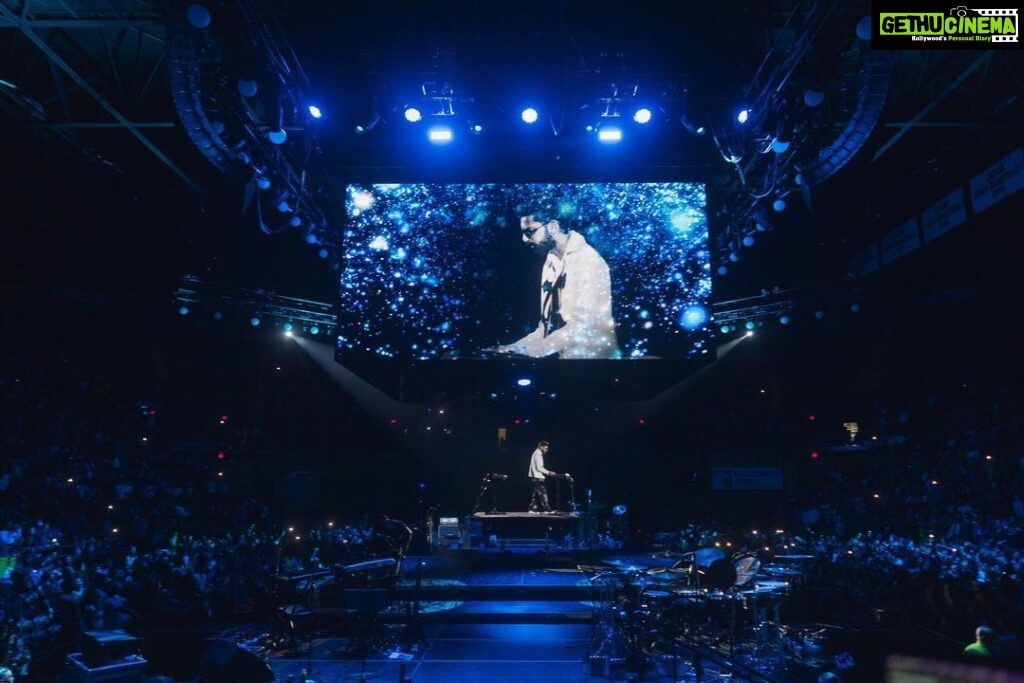 Anirudh Ravichander Instagram - Washington DC 🙏🏻🇺🇸 What a start to Once Upon a Time tour USA 🏆 See you in a few hours New Jersey 🥳 EagleBank Arena